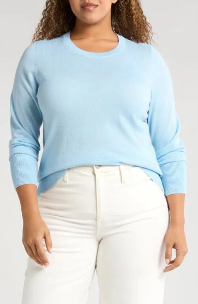 Caslonr Caslon(r) Merino Wool Blend Crewneck Sweater In Blue Falls