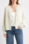 Caslonr Caslon(r) Metallic Shaker Stitch Cardigan In Neutral