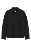Caslonr Caslon(r) Mock Neck Ottoman Sweatshirt In Black