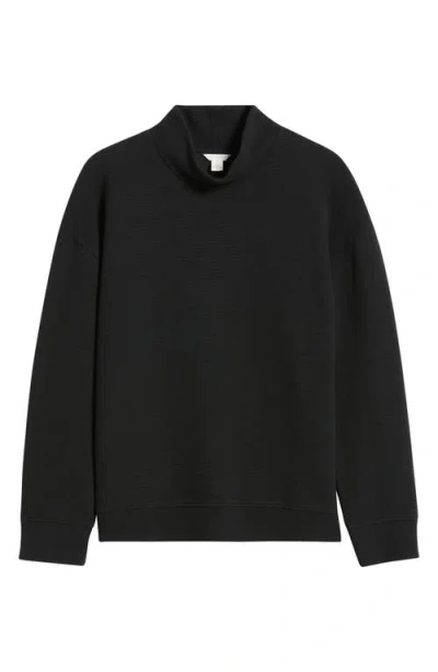Caslonr Caslon(r) Mock Neck Ottoman Sweatshirt In Black