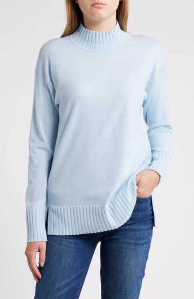 Caslonr Caslon(r) Mock Neck Tunic Sweater In Blue Falls