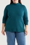 Caslonr Caslon(r) Mock Neck Tunic Sweater In Teal