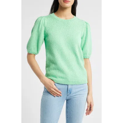 Caslonr Caslon(r) Novelty Short Sleeve Cotton Sweater In Green Celtic