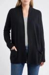 Caslonr Caslon(r) Open Front Cardigan In Black