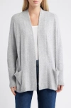Caslonr Caslon(r) Open Front Cardigan In Gray