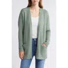 Caslonr Caslon(r) Open Front Cardigan In Green Dune