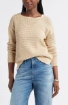 Caslonr Caslon(r) Open Stitch Cotton Blend Sweater