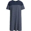 Caslonr Caslon(r) Patch Pocket Stripe T-shirt Dress In Navy Blazer- White Lucy
