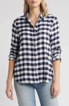 Caslonr Caslon(r) Plaid Flannel Button-up Shirt In Navy Blazer- White Gingham