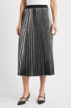 Caslonr Caslon(r) Pleated Metallic Midi Skirt In Multi