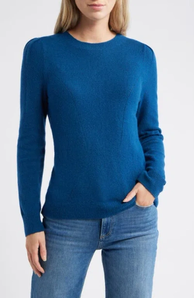 Caslonr Caslon(r) Pointelle Detail Crewneck Sweater