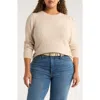 Caslonr Caslon(r) Pointelle Detail Crewneck Sweater In Brown
