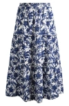 Caslonr Caslon(r) Print Eyelet Tiered Maxi Skirt