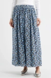 Caslonr Caslon(r) Print Pleated Maxi Skirt In Blue