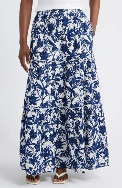 Caslonr Caslon(r) Printed Eyelet Tiered Skirt In Multi