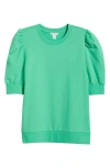 Caslonr Caslon(r) Puff Short Sleeve Sweatshirt In Green Celtic