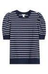 Caslonr Caslon(r) Puff Short Sleeve Sweatshirt In Navy- White Josephine Stripe