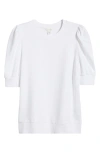 Caslonr Caslon(r) Puff Short Sleeve Sweatshirt In White