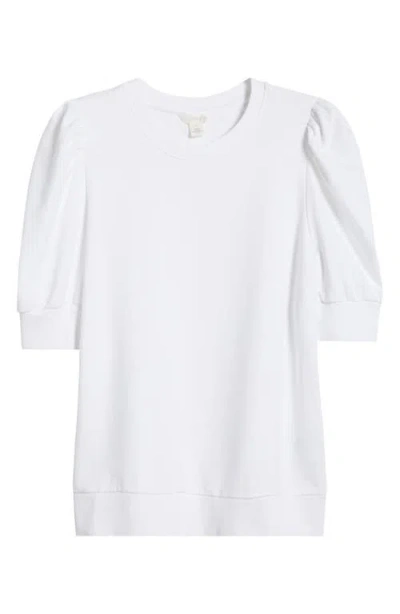 Caslonr Caslon(r) Puff Short Sleeve Sweatshirt In White