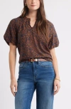 Caslonr Caslon(r) Puff Sleeve Top In Brown
