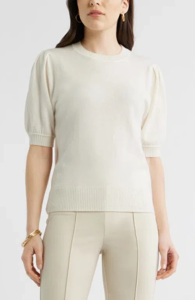 Caslonr Caslon(r) Puff Sleeve Wool & Cashmere Sweater