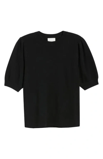 Caslonr Caslon(r) Puff Sleeve Wool & Cashmere Sweater In Black Rock