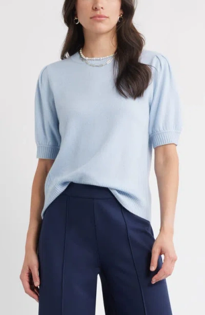 Caslonr Caslon(r) Puff Sleeve Wool & Cashmere Sweater In Blue