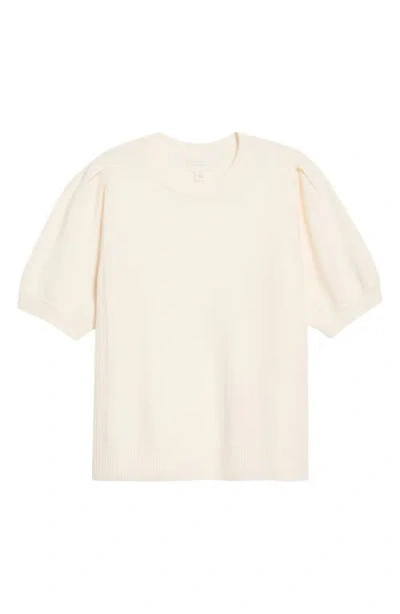 Caslonr Caslon(r) Puff Sleeve Wool & Cashmere Sweater In Ivory Snow