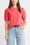 Caslonr Caslon(r) Puff Sleeve Wool & Cashmere Sweater In Pink