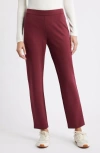 Caslonr Caslon(r) Pull-on Stretch Ponte Skinny Ankle Pants In Burgundy