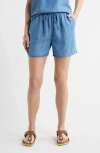 Caslonr Caslon(r) Pull-on Chambray Shorts In Blue