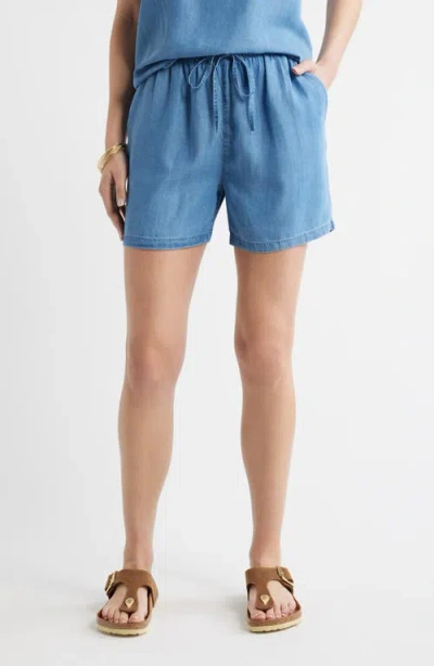 Caslonr Caslon(r) Pull-on Chambray Shorts In Blue