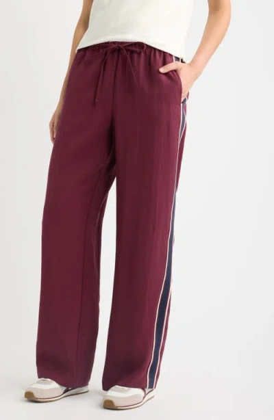 Caslonr Caslon(r) Pull-on Straight Leg Twill Pants In Burgundy London