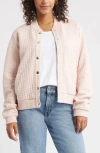Caslonr Caslon(r) Quilted Cotton Bomber Jacket In Pink