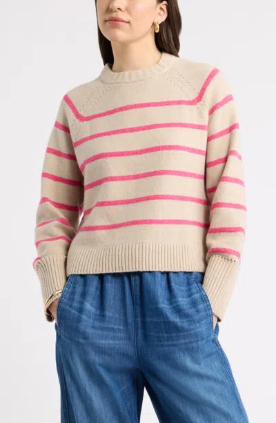 Caslonr Caslon(r) Raglan Crewneck Sweater In Neutral