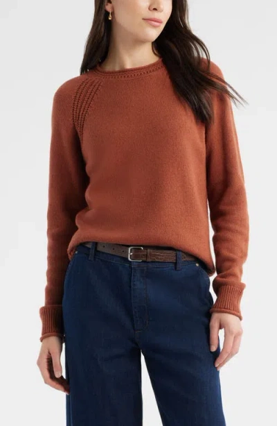 Caslonr Caslon(r) Raglan Sleeve Roll Neck Wool & Cotton Sweater
