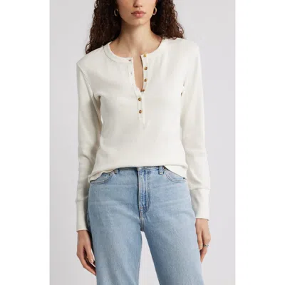 Caslonr Caslon(r) Rib Henley In Animal Print