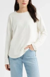 Caslonr Caslon(r) Roll Crewneck Terry Sweatshirt In White