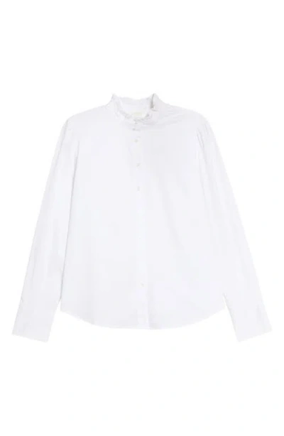 Caslonr Caslon(r) Ruffle Collar Button-up Shirt In White