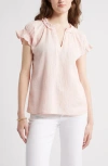 Caslonr Caslon(r) Ruffle Cotton Gauze Top