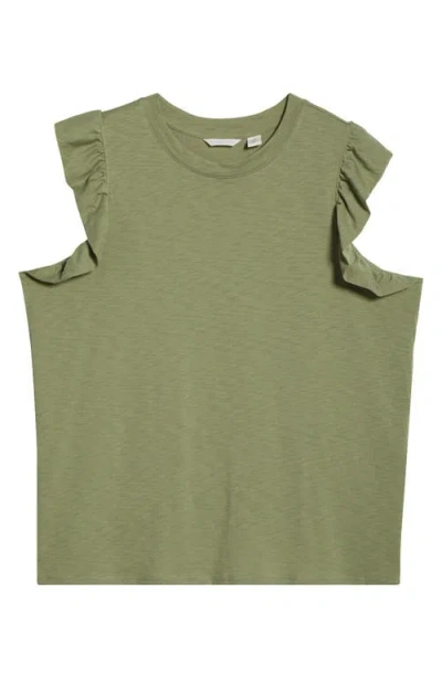 Caslonr Caslon(r) Ruffle Sleeve Top In Brown