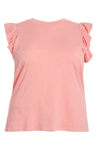 Caslonr Caslon(r) Ruffle Sleeve Top In Pink