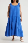 Caslonr Caslon(r) Ruffle Strap Maxi Dress In Blue Dazzle