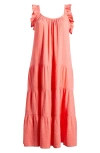 Caslonr Caslon(r) Ruffle Strap Maxi Dress In Coral Sugar