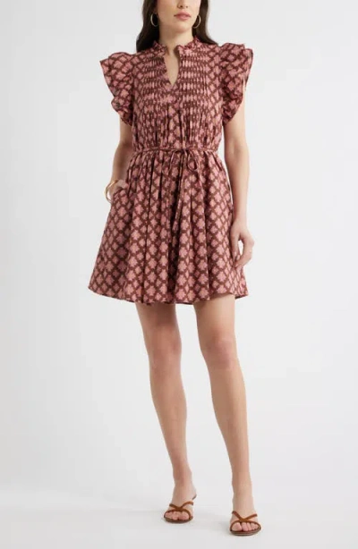 Caslonr Caslon(r) Ruffle Tie Waist Dress