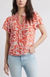 Caslonr Caslon(r) Ruffle Top In Multi