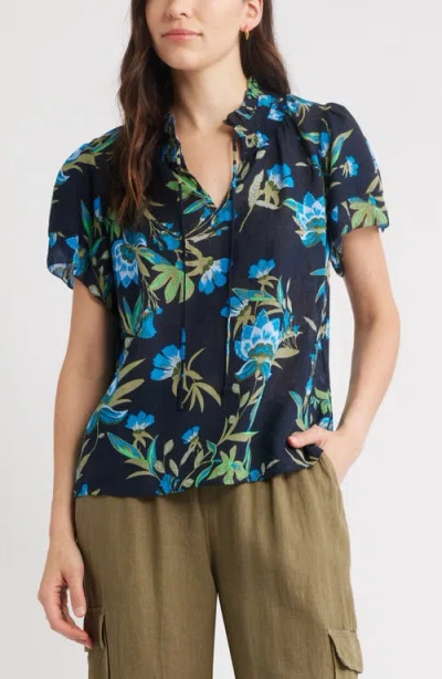 Caslonr Caslon(r) Ruffle Top In Blue