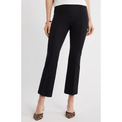 Caslonr Caslon(r) Seamed Stretch Ponte Flare Leg Pants In Black