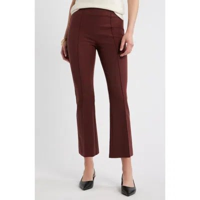 Caslonr Caslon(r) Seamed Stretch Ponte Flare Leg Pants In Brown Chocolate
