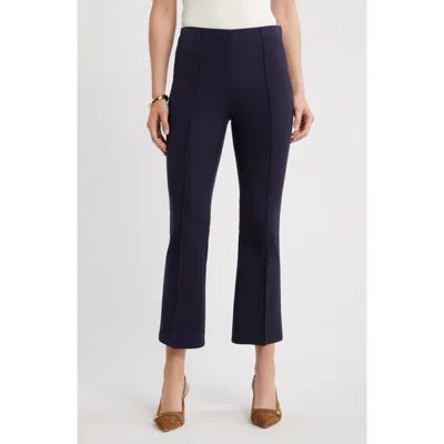 Caslonr Caslon(r) Seamed Stretch Ponte Flare Leg Pants In Navy Night